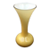 Single flower vase in Murano style, amber glass with a white milk interior.