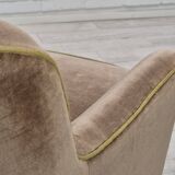1960s, Danish 2 seater sofa, original condition, furniture velour, beech wood legs.