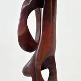 Sculpture abstraite en bois des années 1960