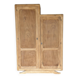 Asymmetrical Wardrobe in Raw Wood