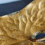 Antique bronze ivy leaf candle holder