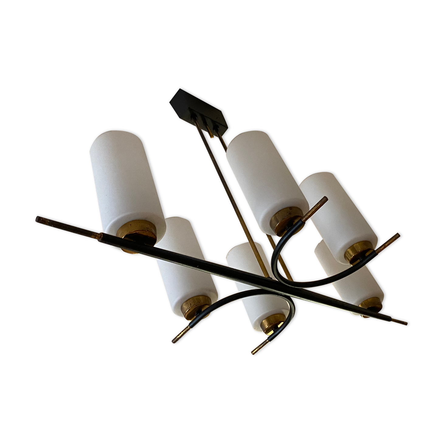 Chandelier six tulips type house ARLUS year 60