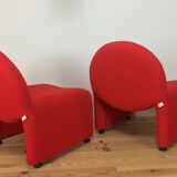 Pair of red Atal chairs