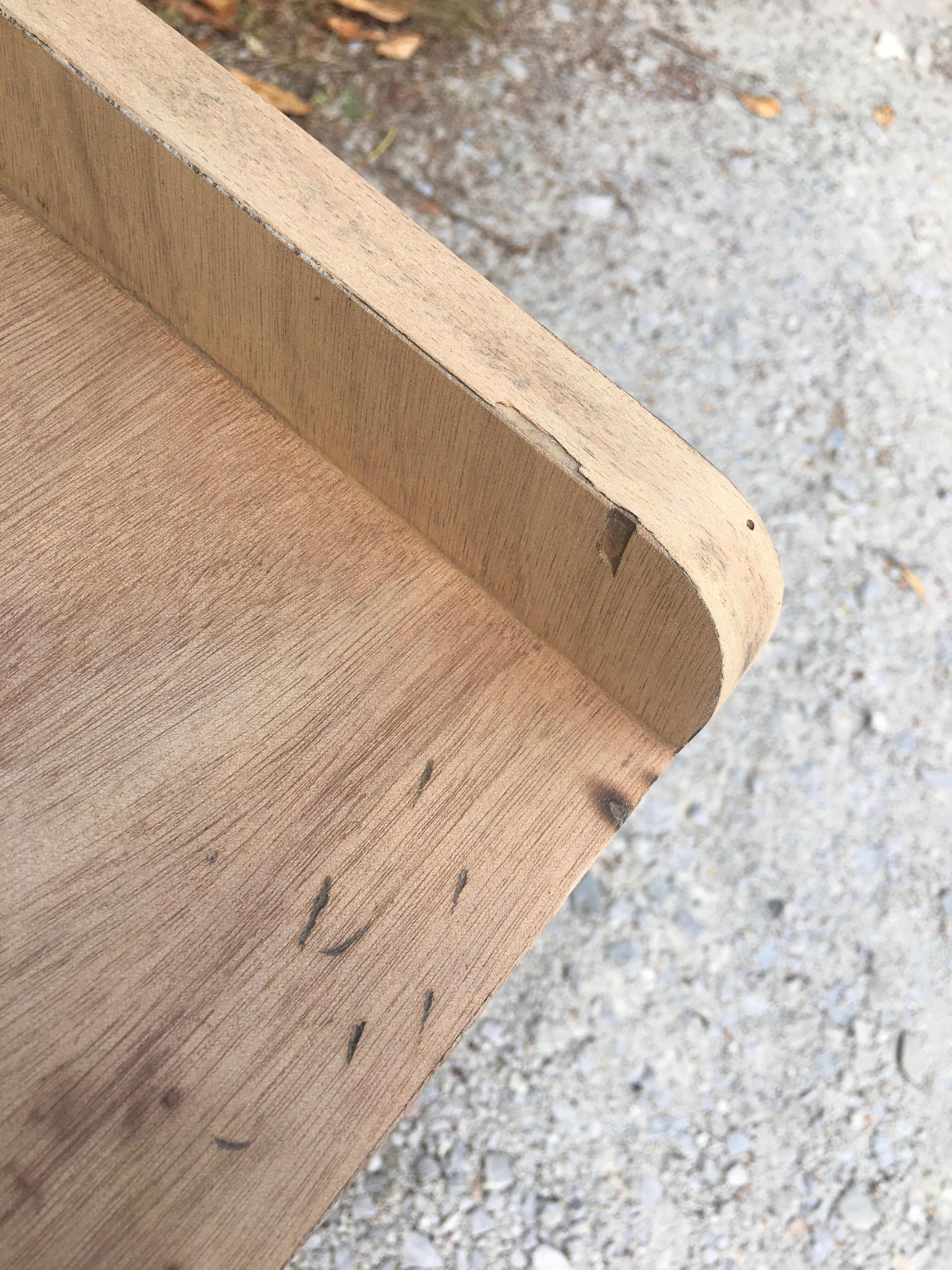 Parisian buffet feet compass raw wood