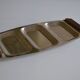 Plat de service vintage inox poignées teck made in Japan