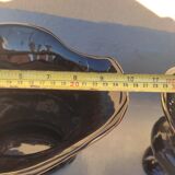 Pair of black earthenware planters
