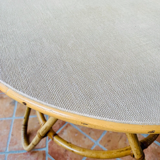 Coffee table in rattan and vintage bamboo, circa 60's