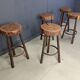 Vintage tree trunk bar stools, 1970s