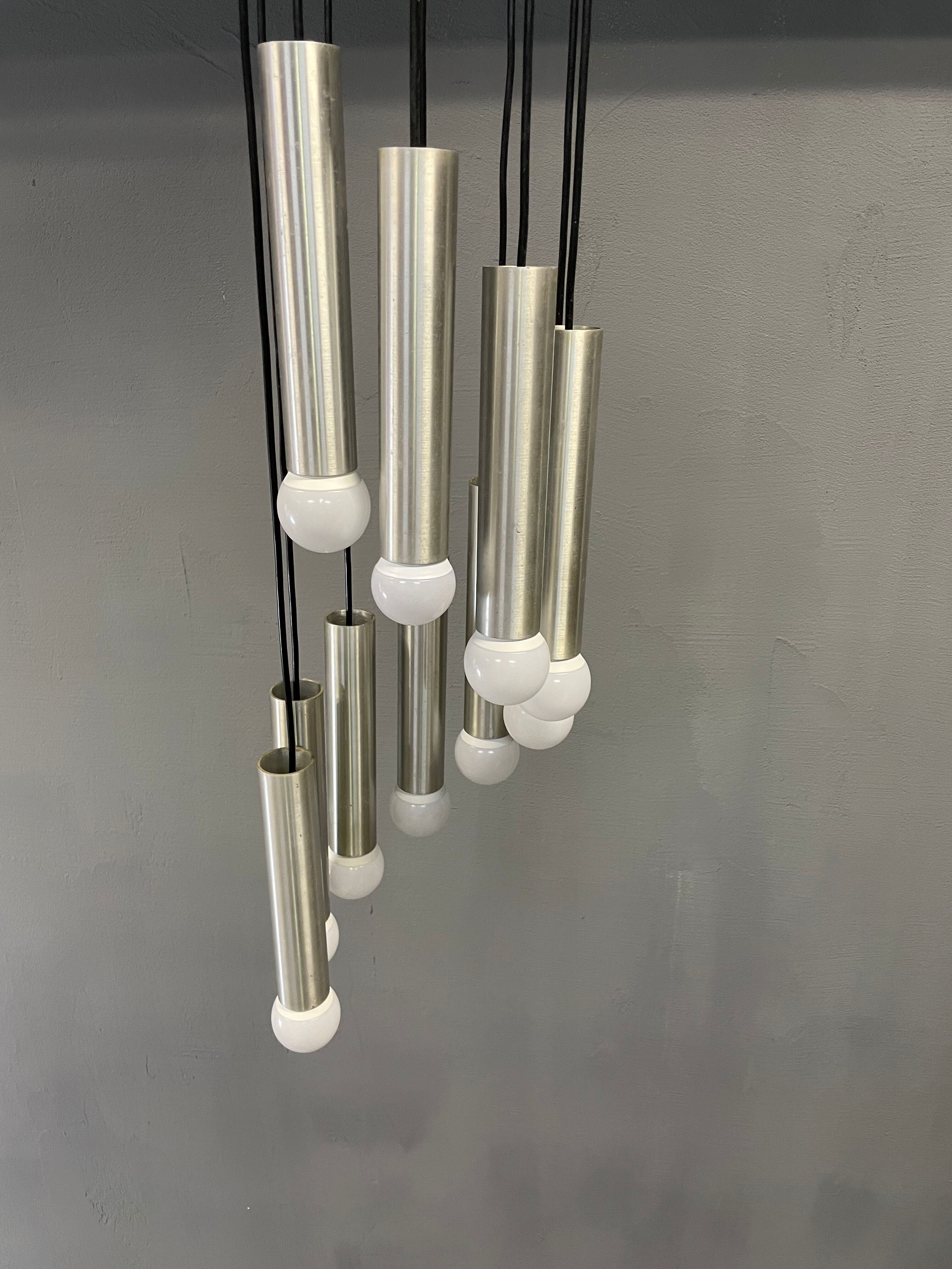 Tubular aluminum suspension 10 lights