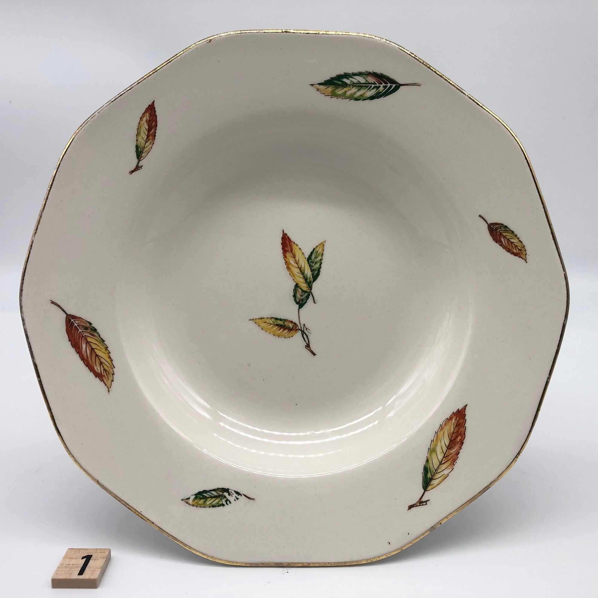 Set of 6 hollow plates "Digoin Sarreguemines / Nemours model"