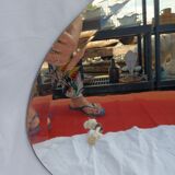 Beveled oval mirror 80x51cm
