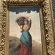 Ernesto Jolli – Oil on canvas 19th century – Young woman with a basket of flowers