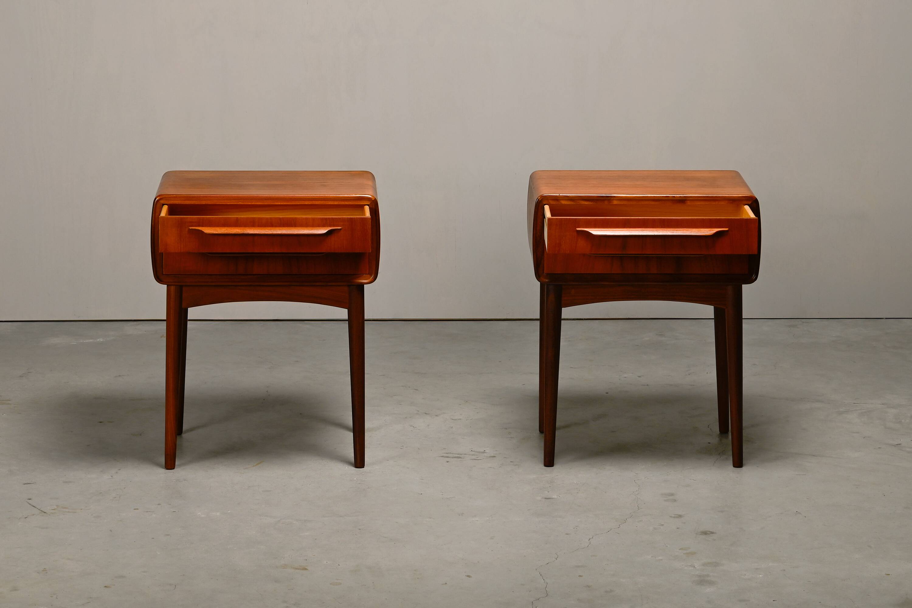 Pair of Scandinavian Modern Johannes Andersen Nightstands in teak, Denmark