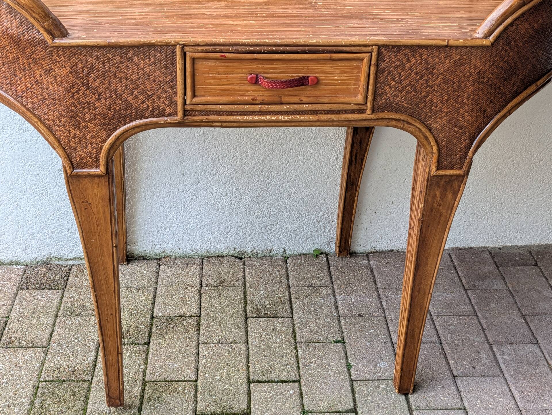 Kalma rattan secretary desk – Ramón Castellano, 1970s