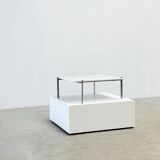 Early PK61 coffee table by Poul Kjaerholm EKC Denmark 1956 with Carrara marble top