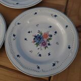 Lot 5 assiettes à dessert provincial bouquet