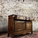 Buffet In Natural Wood Regional Work in Louis XV Style from the 19th Century