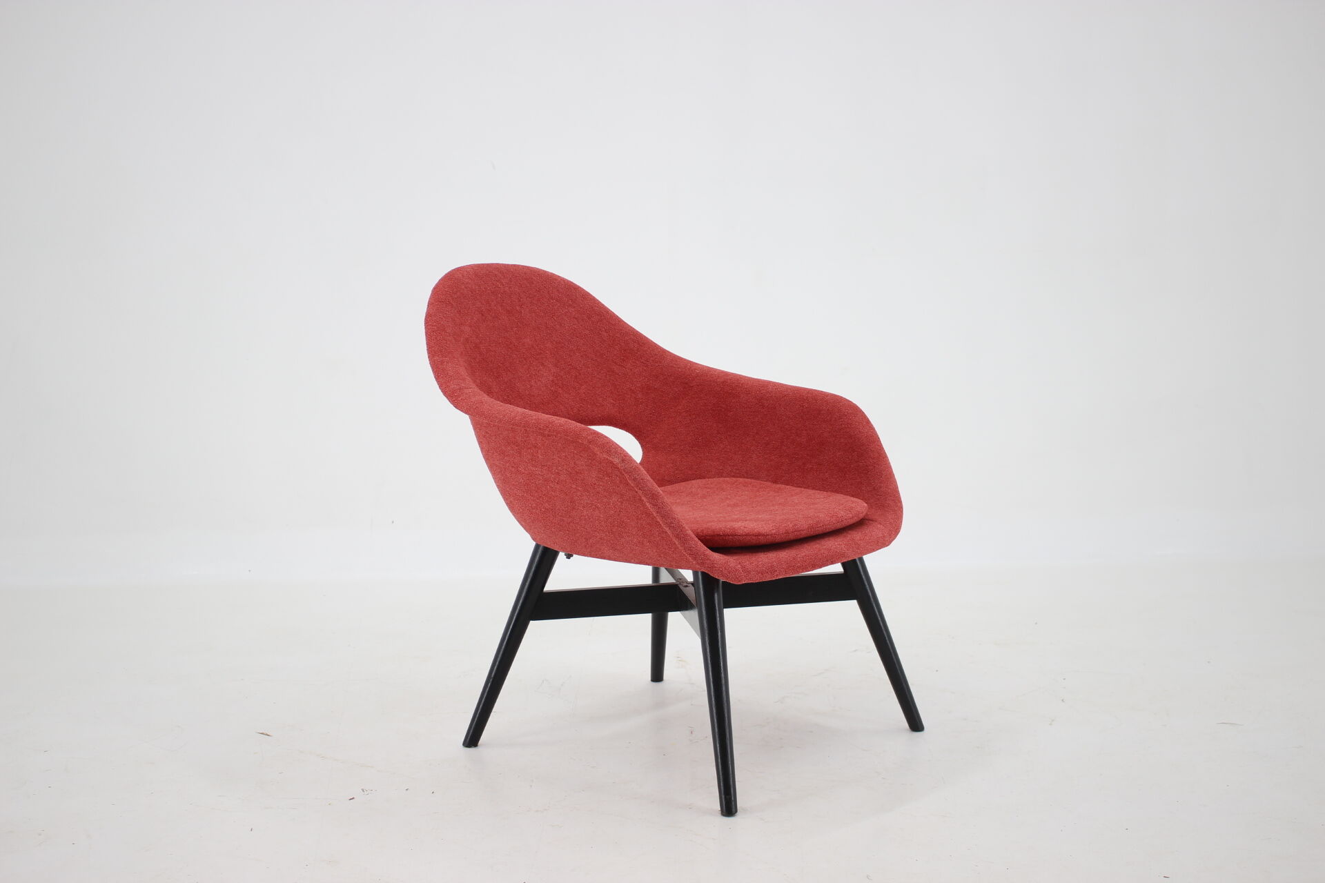 1960s Miroslav Navratil Fiberglass Shell Lounge Chair, Czechoslovakia