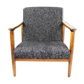 Fauteuil noir par Edmund Homa, années 1970