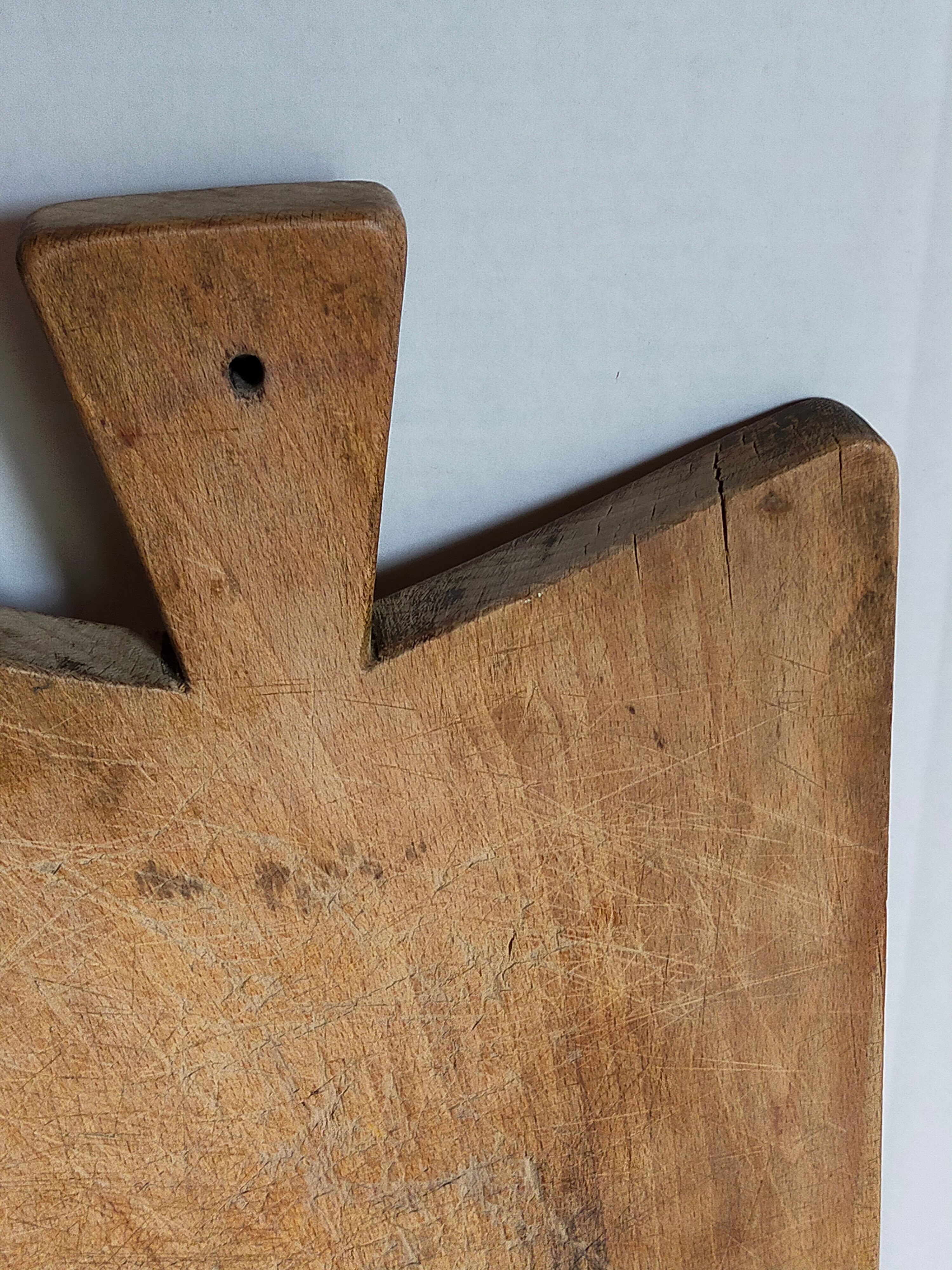 Cutting board in old solid wood