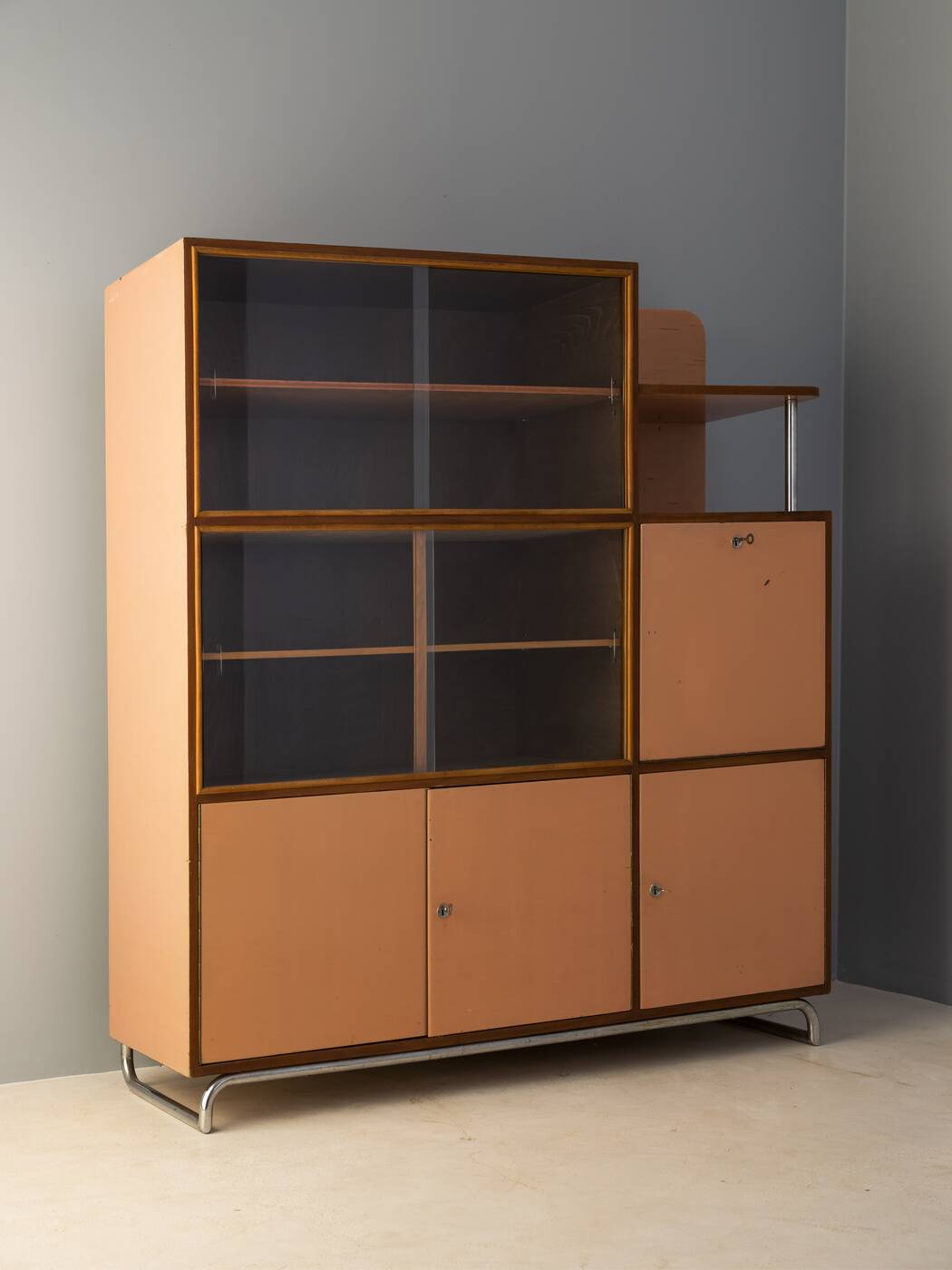 Functionalist Bookcase, Robert Slezák, 1930s, Czechoslovakia