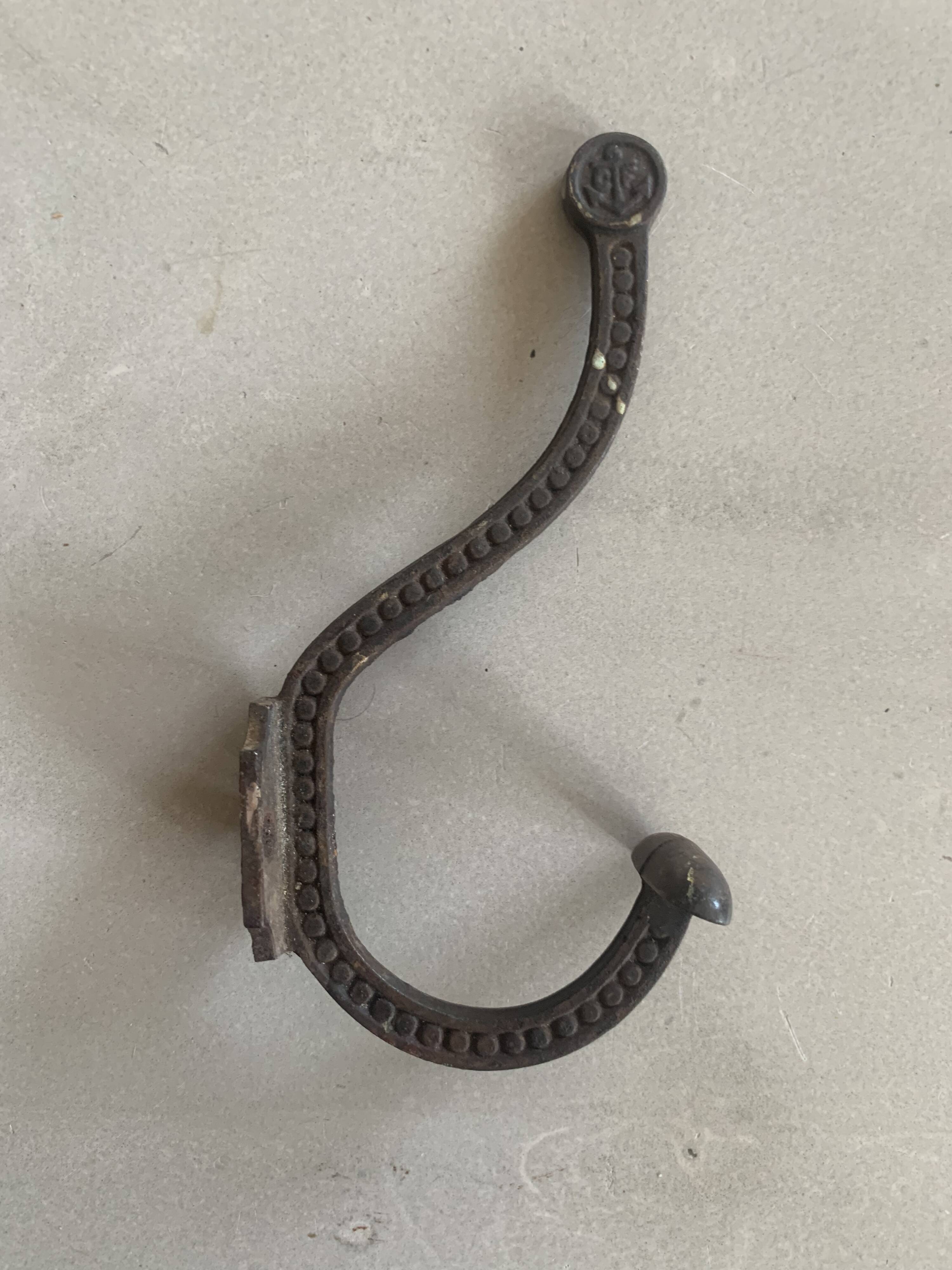 Cast iron coat hook