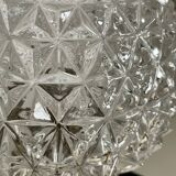 Maison Arlus Lunel pendant chandelier in brass and chiseled glass