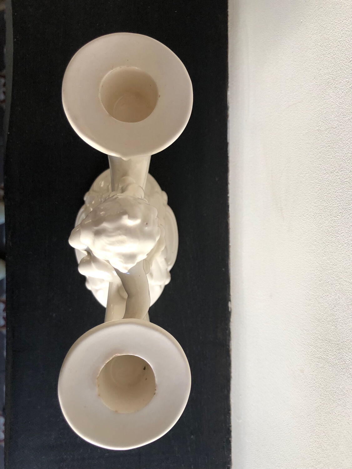 Antique porcelain candlestick