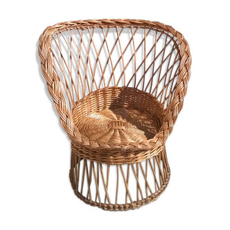 Child chair in rattan wicker