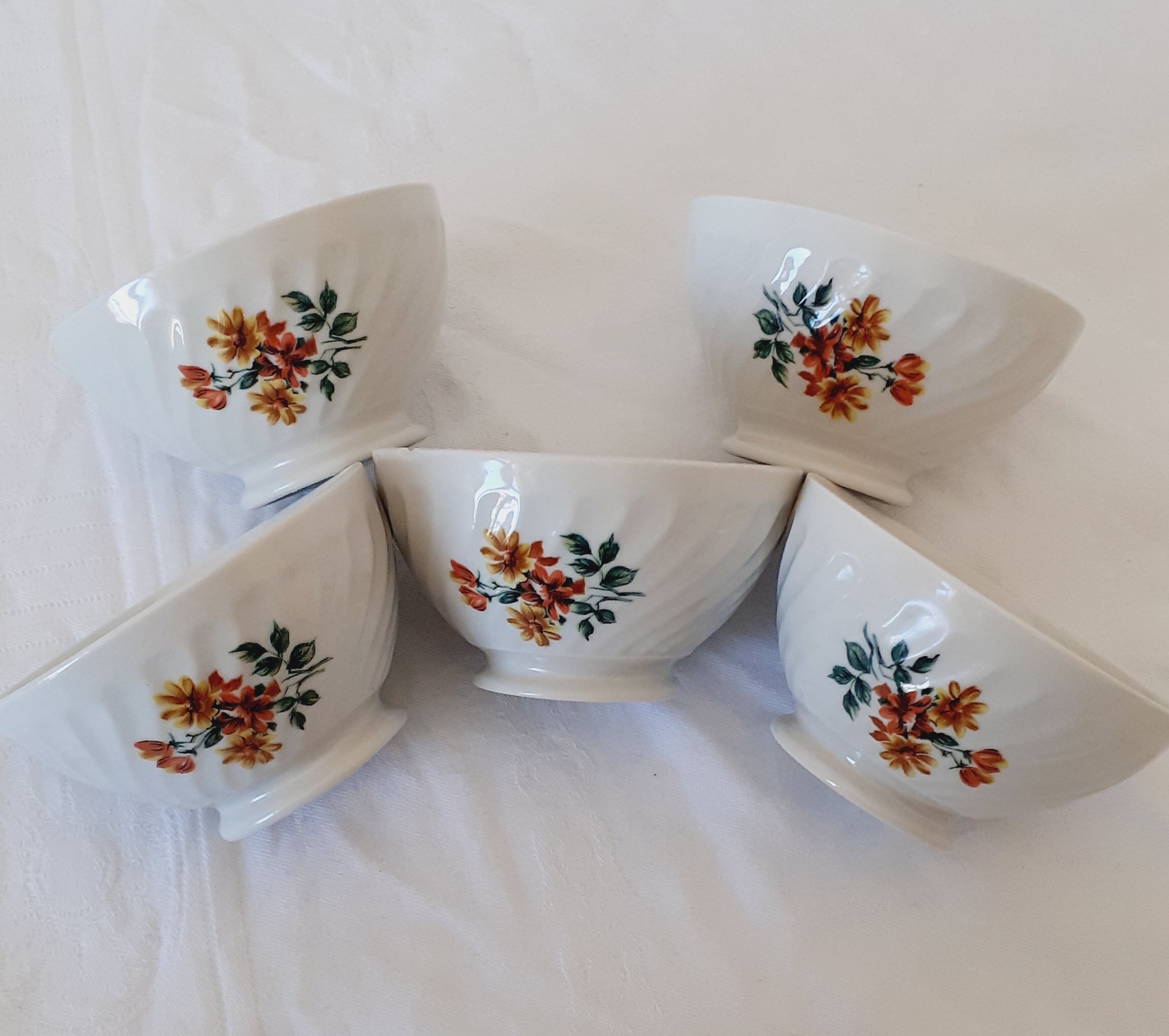 5 coffee bowls Sarreguemines