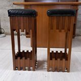 Vintage 70s/80s bar cabinet with stools