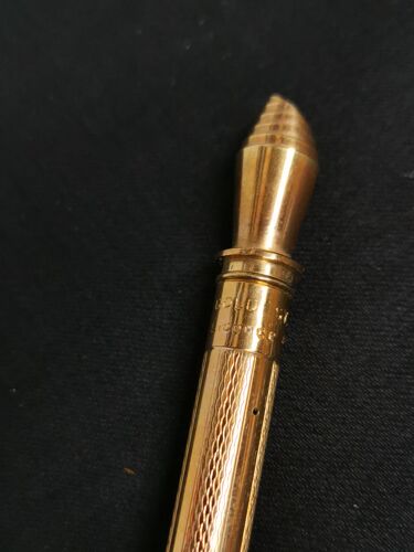 Règle stylo coupe papier plaquée or - nécessaire de bureau vintage gold starry