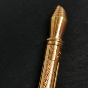 Règle stylo coupe papier plaquée or - nécessaire de bureau vintage gold starry