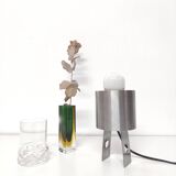 Lampe de table année 70 inox formes géométriques