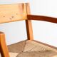 Brutalist chair by Tage Poulsen, pine, woven paper cord seat.