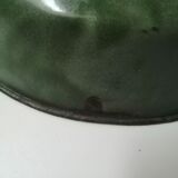 Antique factory or workshop enamelled green matte lampshade
