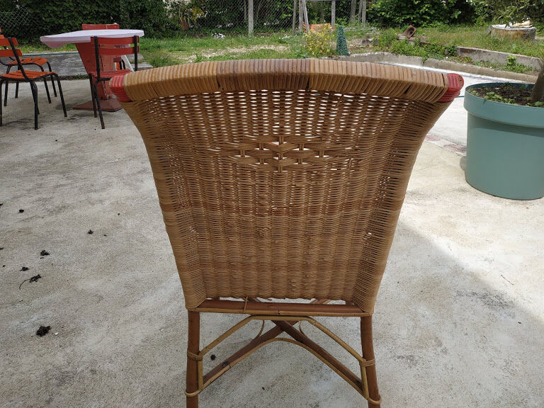 Vintage rattan armchair