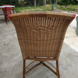 Vintage rattan armchair