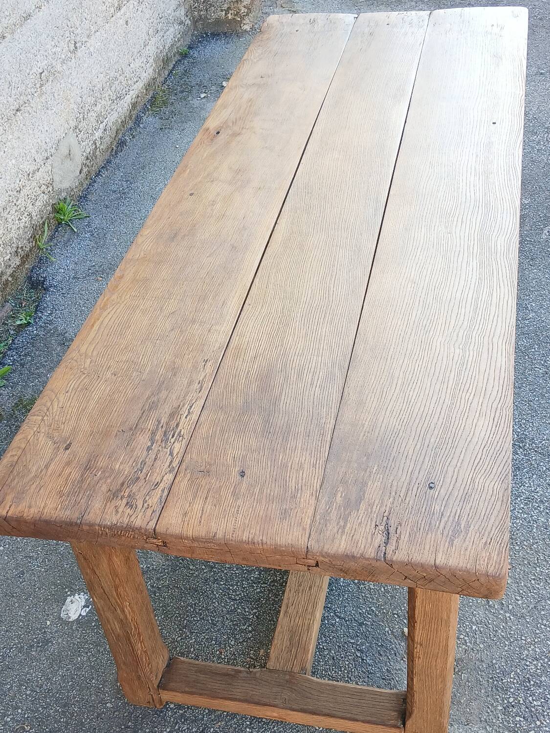 Solid oak farmhouse table