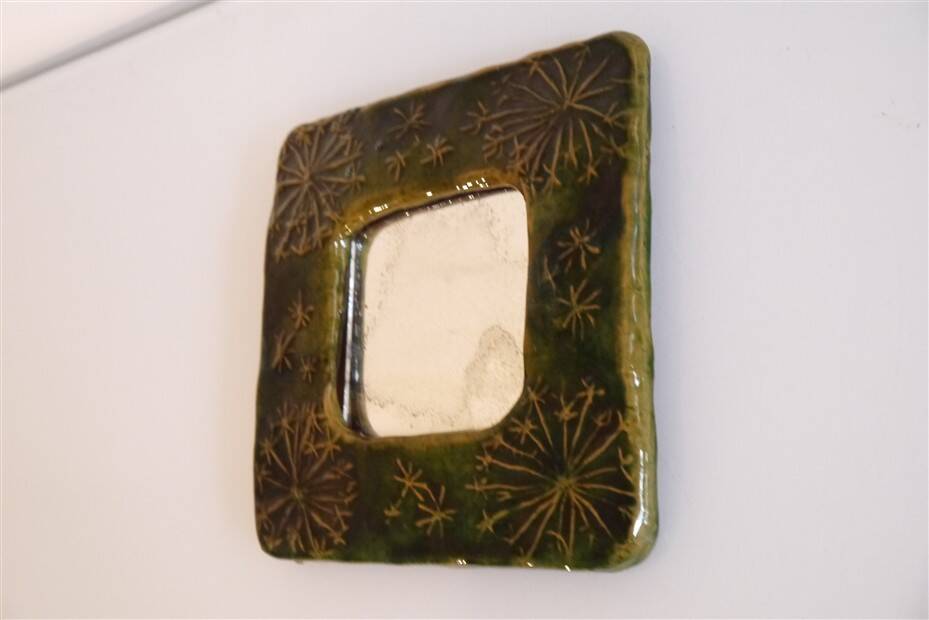 Scandinavian ceramic mirror 1960