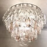 Mid-Century Murano Glass Chandelier "Polyhedr" by Carlo Scarpa, Italy, 1950s