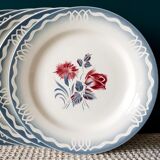 Set of 6 dessert plates Model Marinette Digoin Sarreguemines