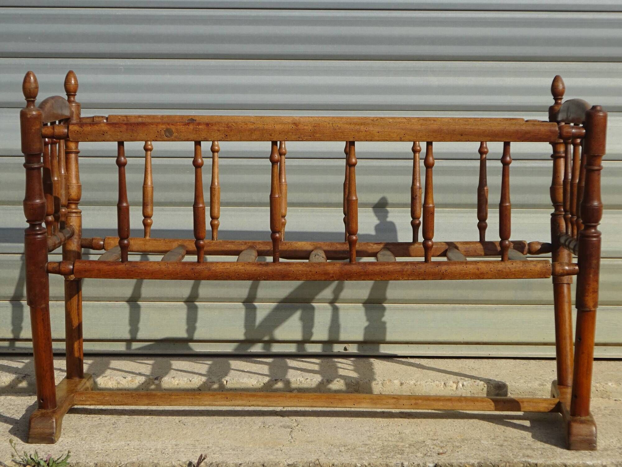 Antique solid walnut cradle