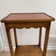 Small bedside table, nightstand, two-top ash plant stand with discreet drawer