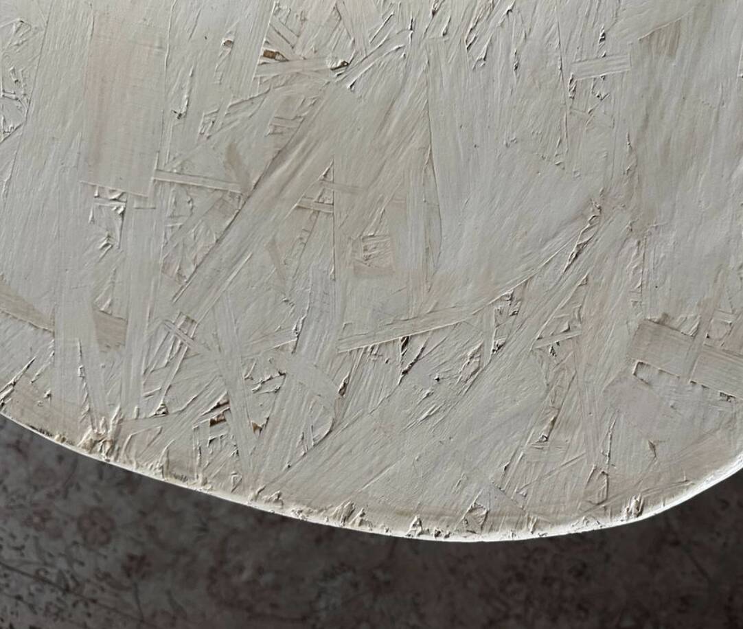 Beige travertine coffee table