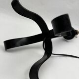 Black wrought iron lamp base, in the style of Jean-Pierre Ryckaert, circa 1950-1960