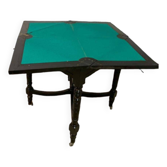 Antique card table / gaming table: foldable, envelope mode