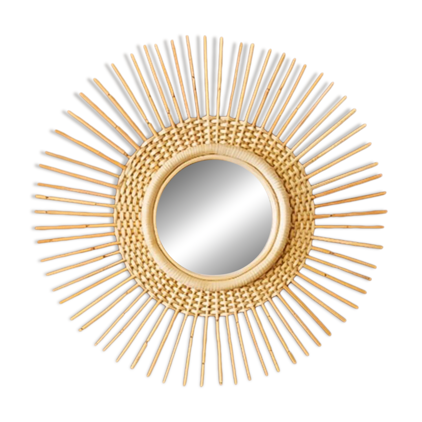 Bright - Rattan Sun Wall Mirror