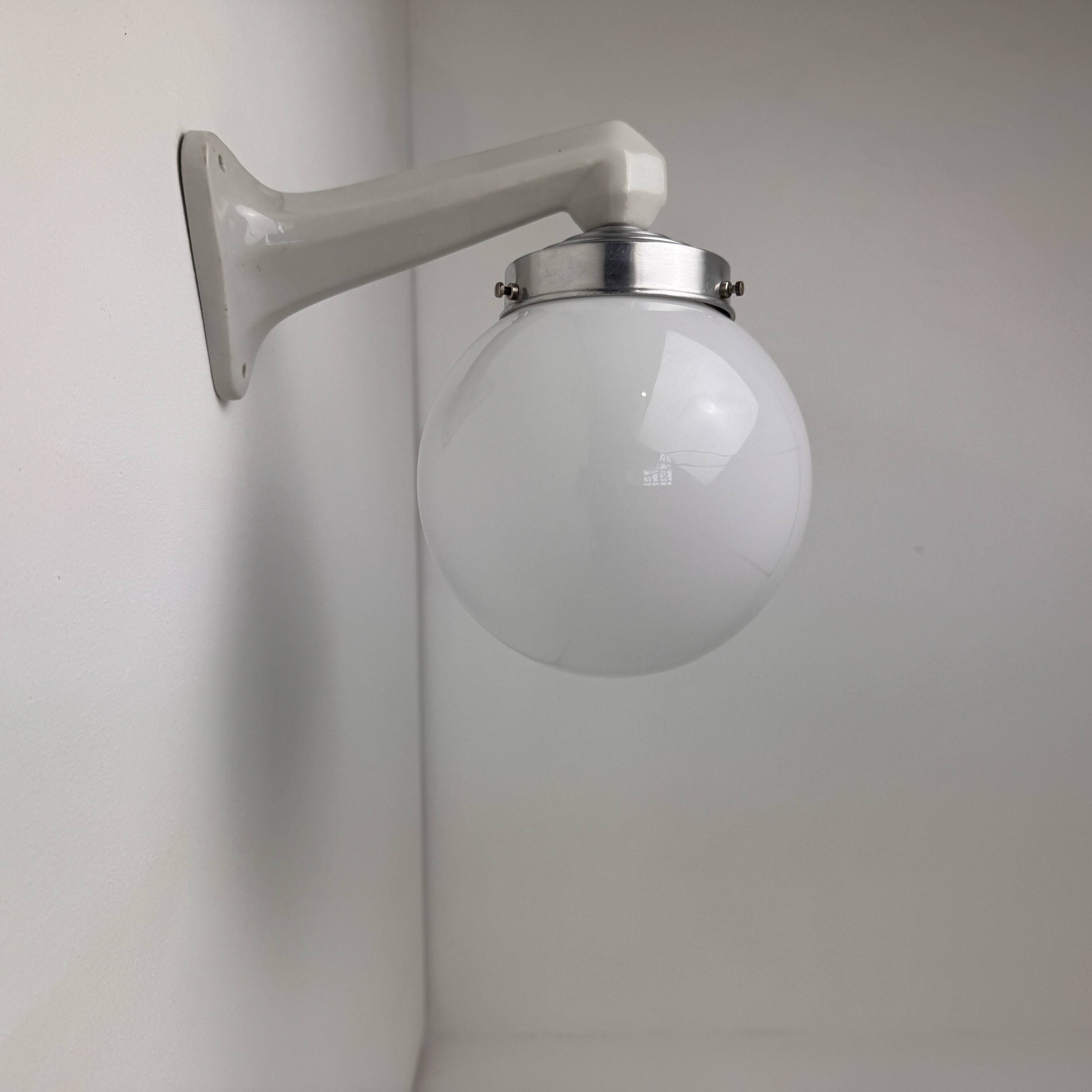 Pair of vintage opaline wall sconces