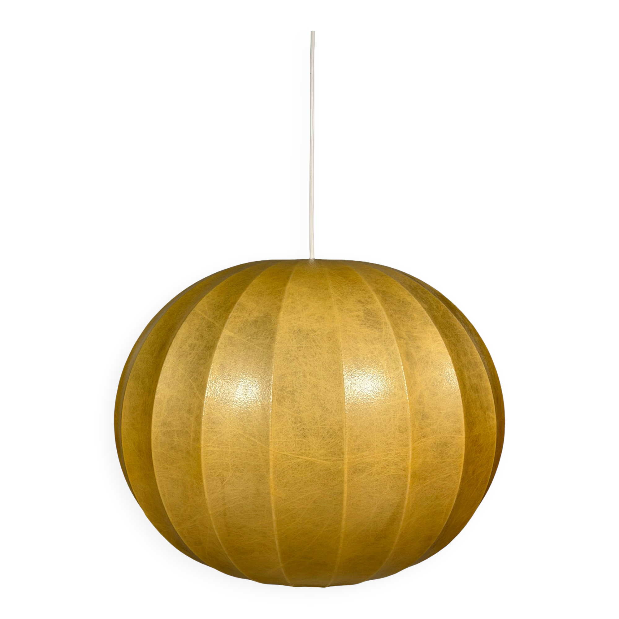1960s 1970s Cocoon Ceiling Lamp Globe Lamp "Moon" by Goldkant Leuchten